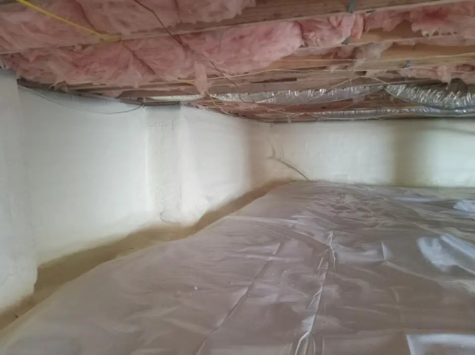 Crawl space encapsulation with closed-cell spray foam for Roof Maintenance in Fredonia